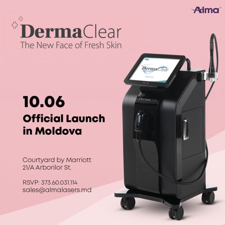 Alma Lasers Moldova anunță lansarea oficială a dispozitivului DermaClear. The new face of fresh skin